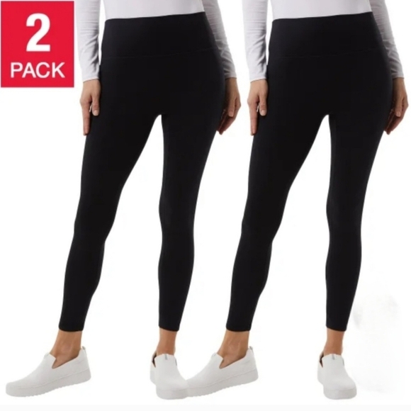 32° Degrees Heat Leggings 2 Pack Womens Size Medium Black Stretch Pants New! - Picture 2 of 11